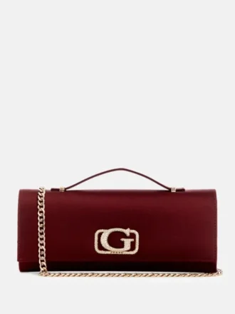 Zalina Satin-Clutch mit Tragegriff