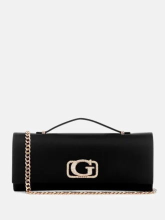 Zalina Satin-Clutch mit Tragegriff